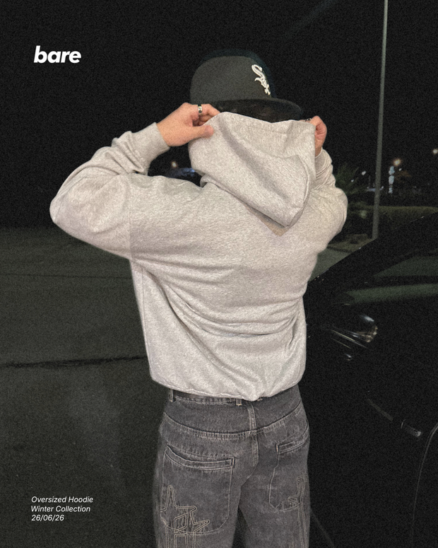 Grey Oversized Hoodie
