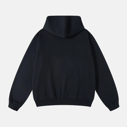 BARE Boxy Oversized Blank Hoodie - Black