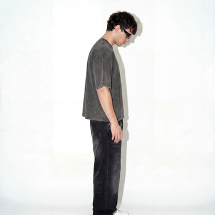 BARE Boxy Tee - Vintage Wash Grey