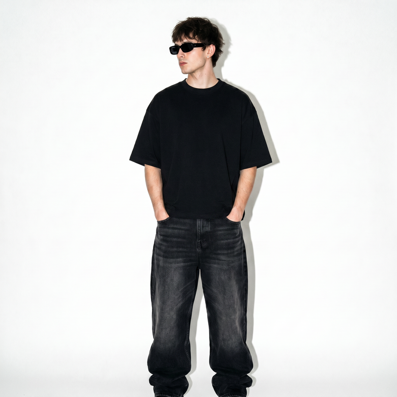 BARE Boxy Tee - Black
