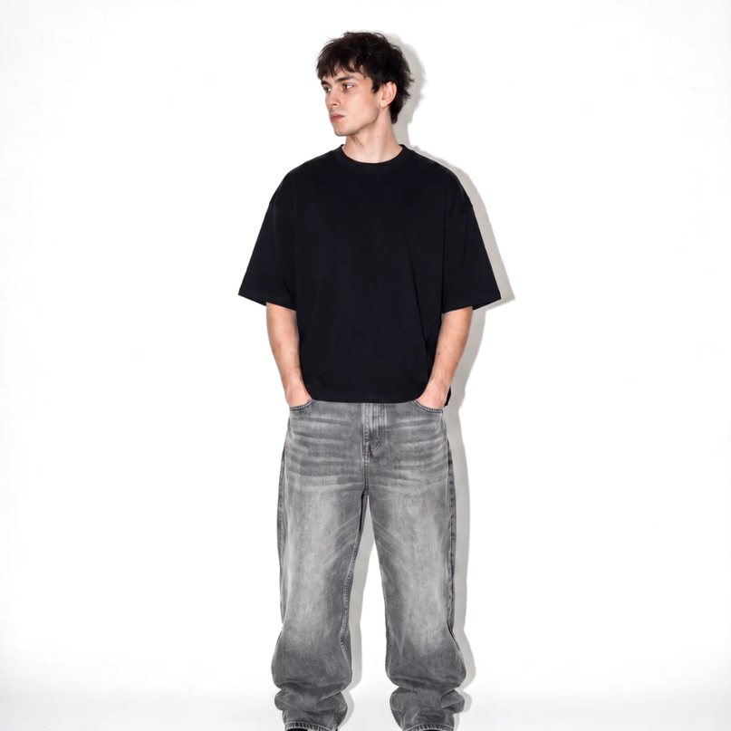 Heavyweight Boxy Tee - Black