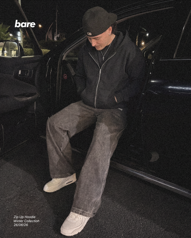 Black Zip Up Hoodie