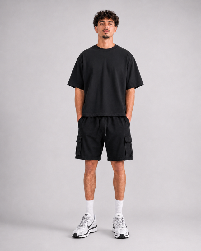 Heavyweight Boxy Tee - Black