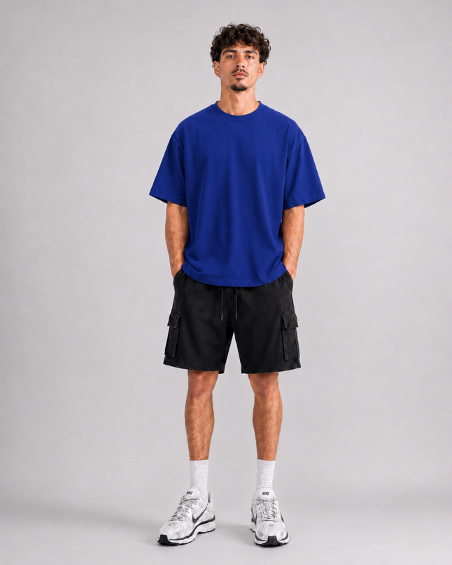 Heavyweight Oversized Tee - Bright Blue