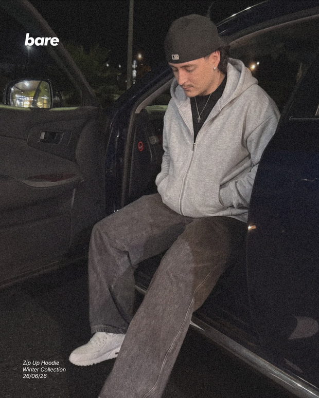 Grey Zip Up Hoodie