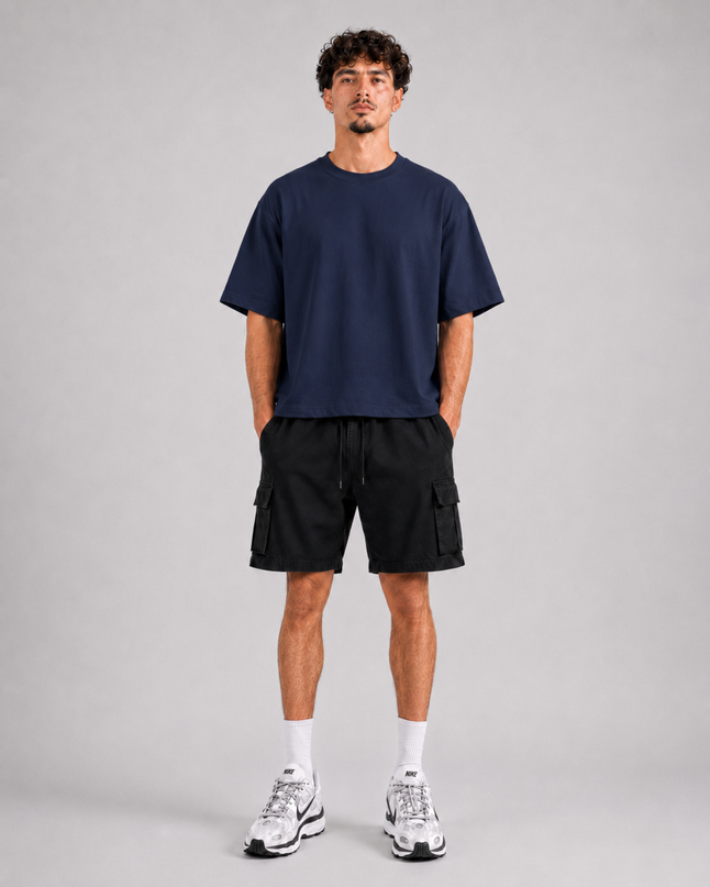 Heavyweight Boxy Tee - Navy