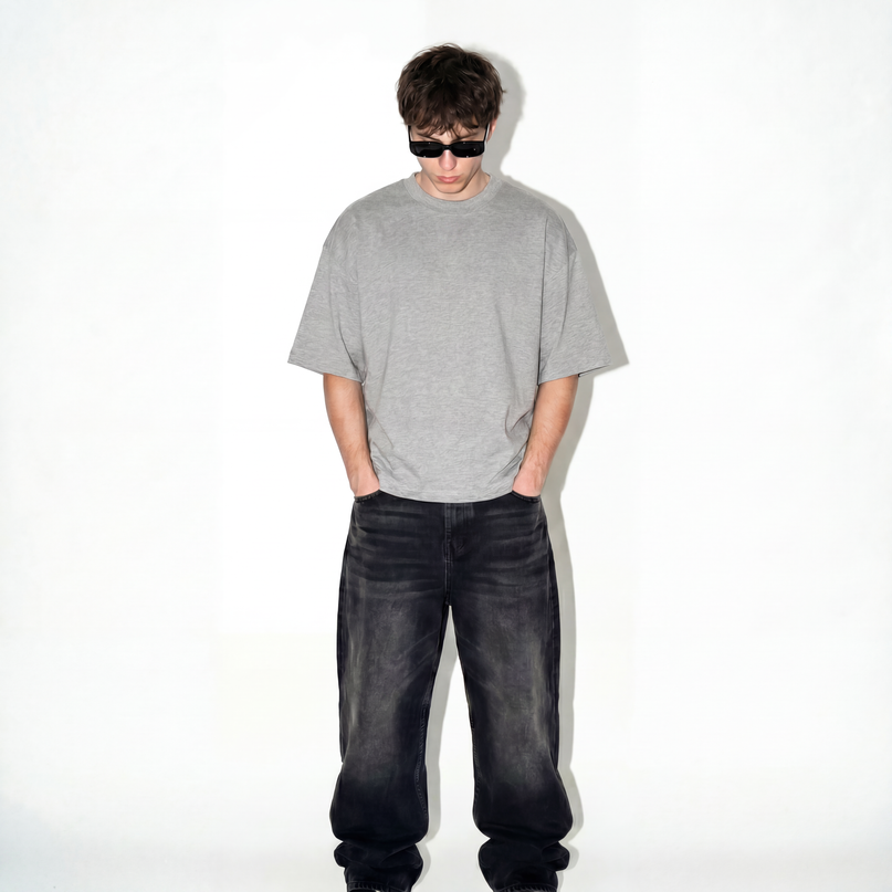 BARE Boxy Tee - Grey
